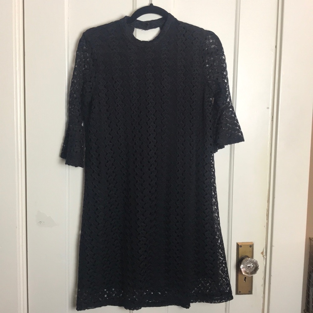 Black lace overlay dress. Excellent condition
